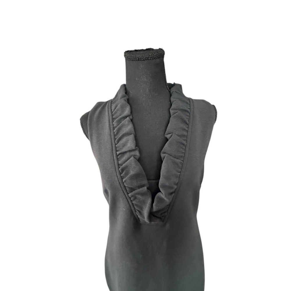 Lilly Pulitzer Tisbury Shift Dress Onyx Black Ruffle Small Wedding Luxury Q45 - Picture 3 of 10